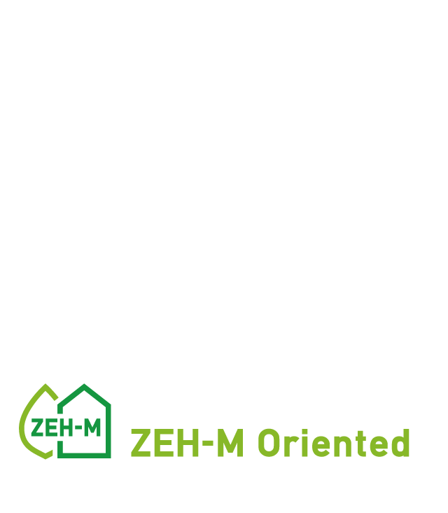 敷地内に全戸分を確保平置き駐車場100%EV充電対応区画あり,暮らしに、未来に優しい住まい高断熱×高効率=省エネ実現ZEH-M Oriented 取得予定