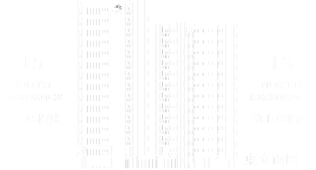 SOUTH RESIDENCE 地上15階建、NORTH RESIDENCE 地上13階建