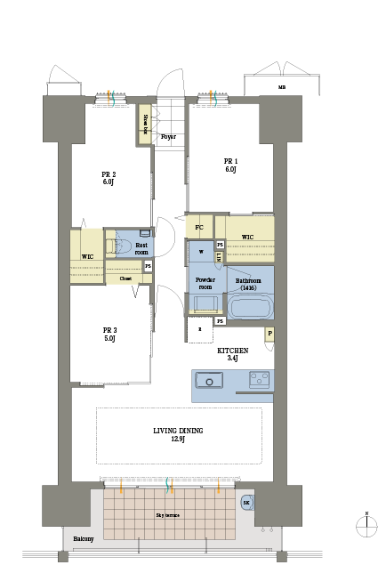 75-Cタイプ間取り図